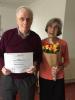 Alf with his wife May on the presentation of his 40 Year Award Certificate.